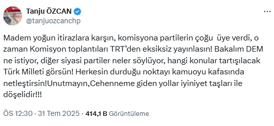 Tanju Özcan Açıklama Yapıyor